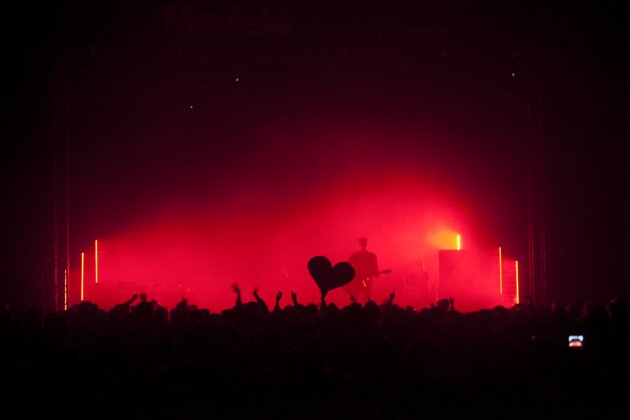 Bühne, Menschen, Nebel, Konzert, Rotes Licht, Herz